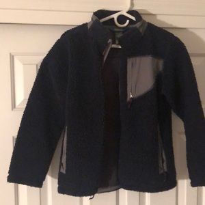 Boys Large LL Bean lined Sherpa jacket size large